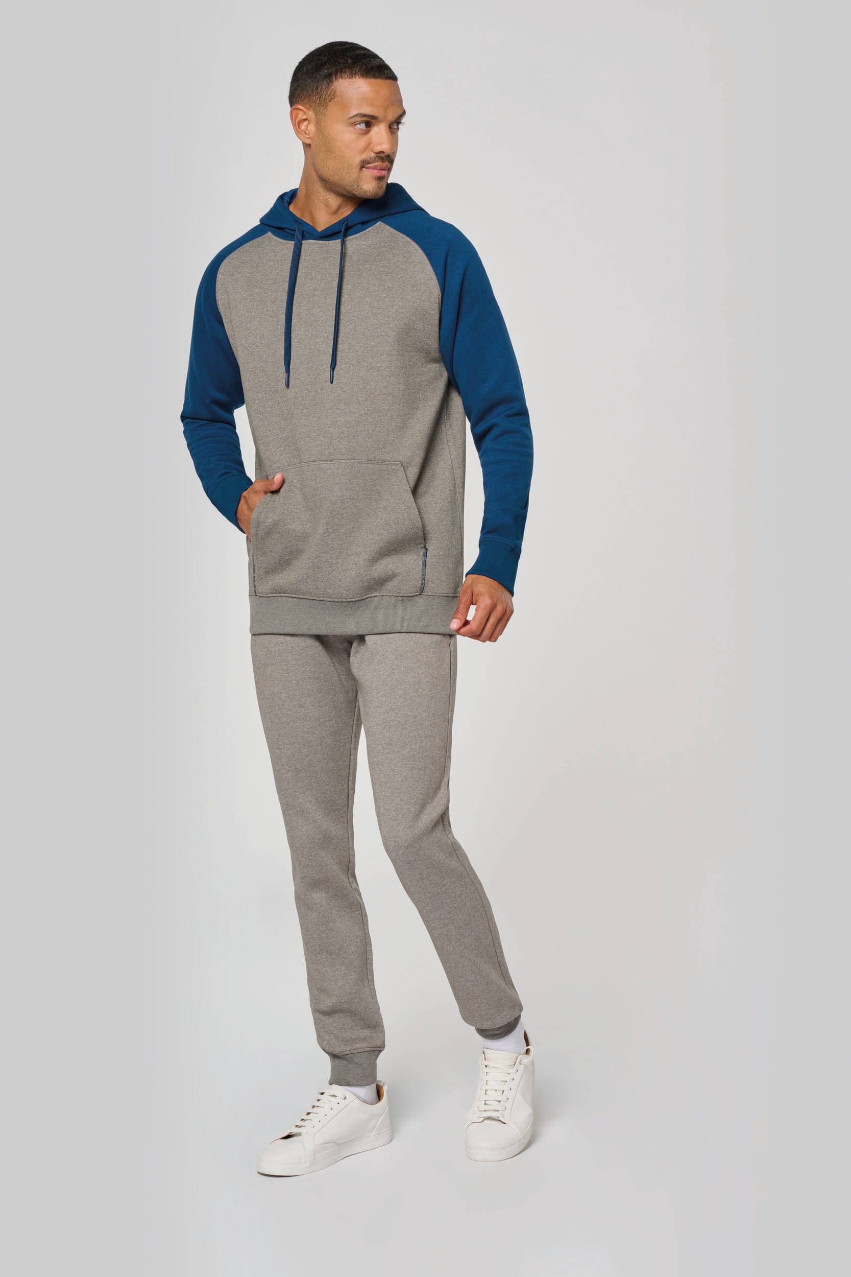 Sudadera mangas bicolor