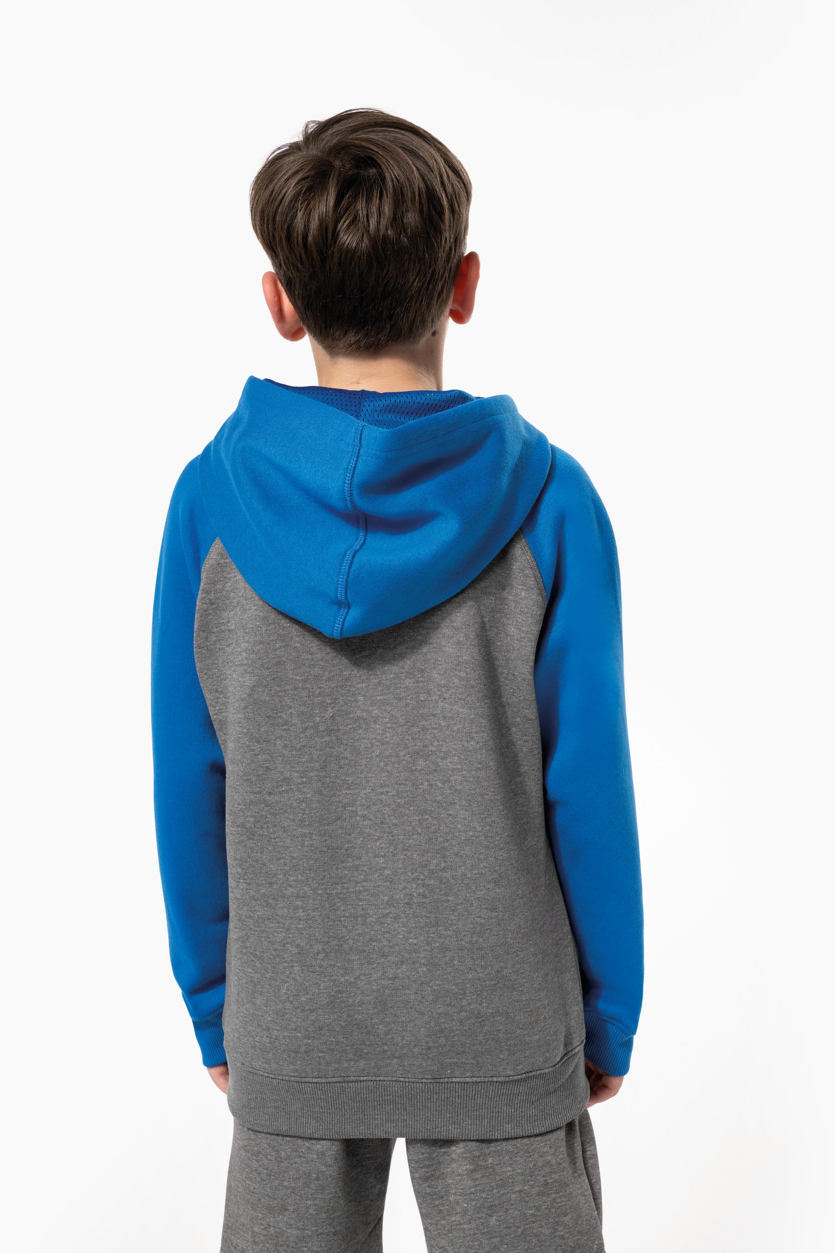 Sudadera bicolor con capucha