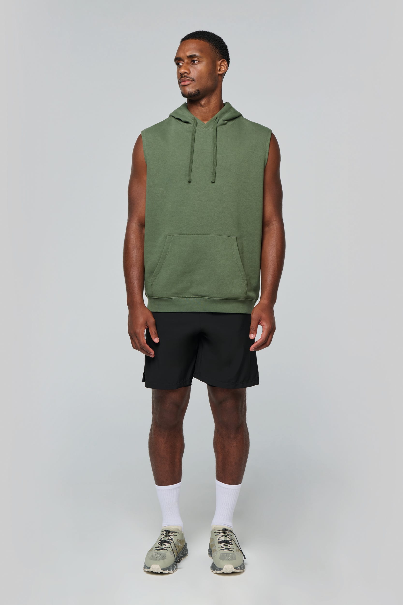 Sudadera con capucha sin mangas