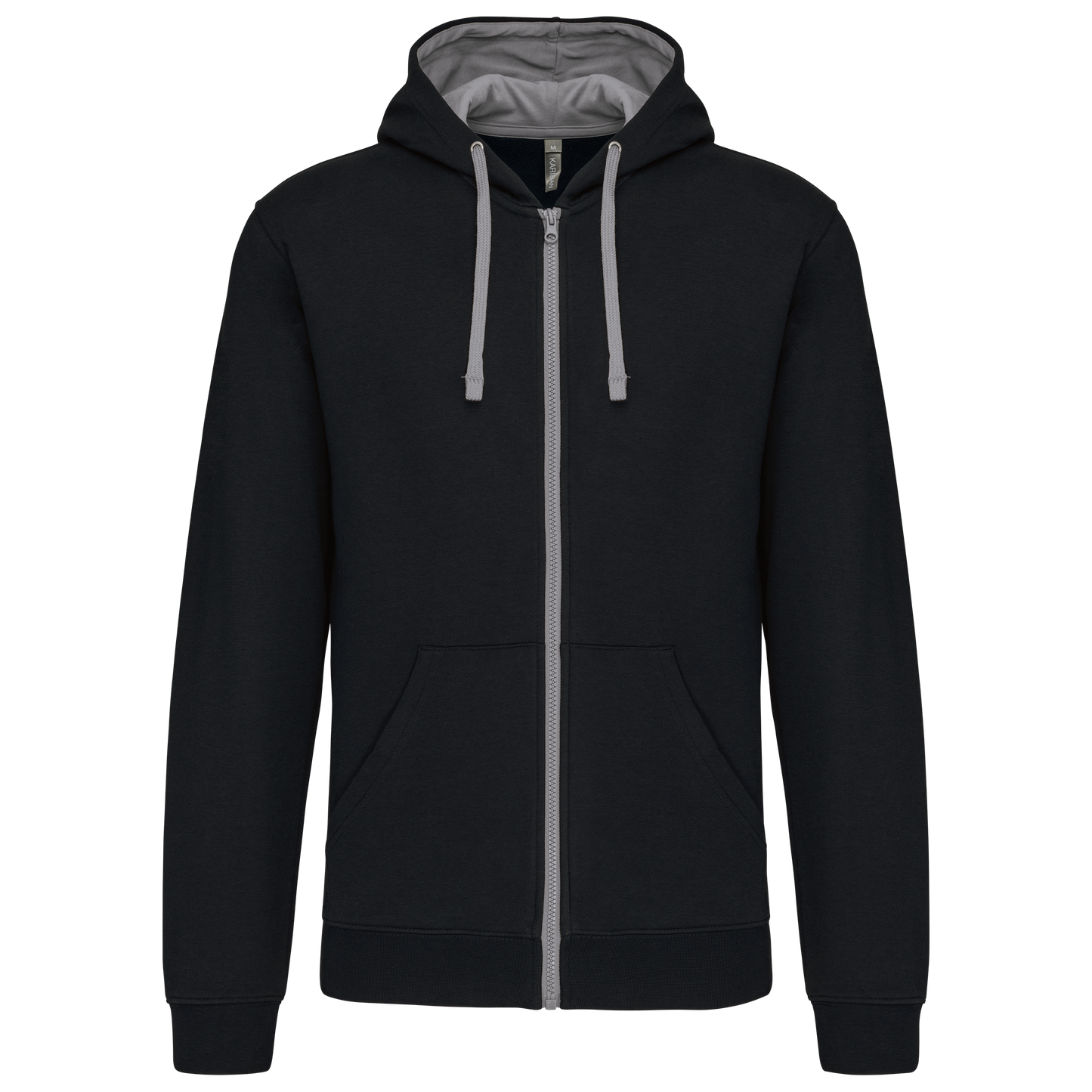 Sudadera cremallera contraste adulto