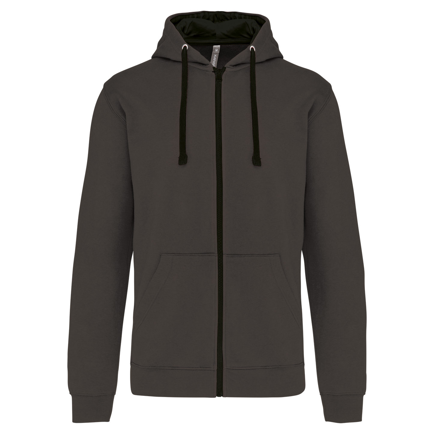 Sudadera cremallera contraste adulto