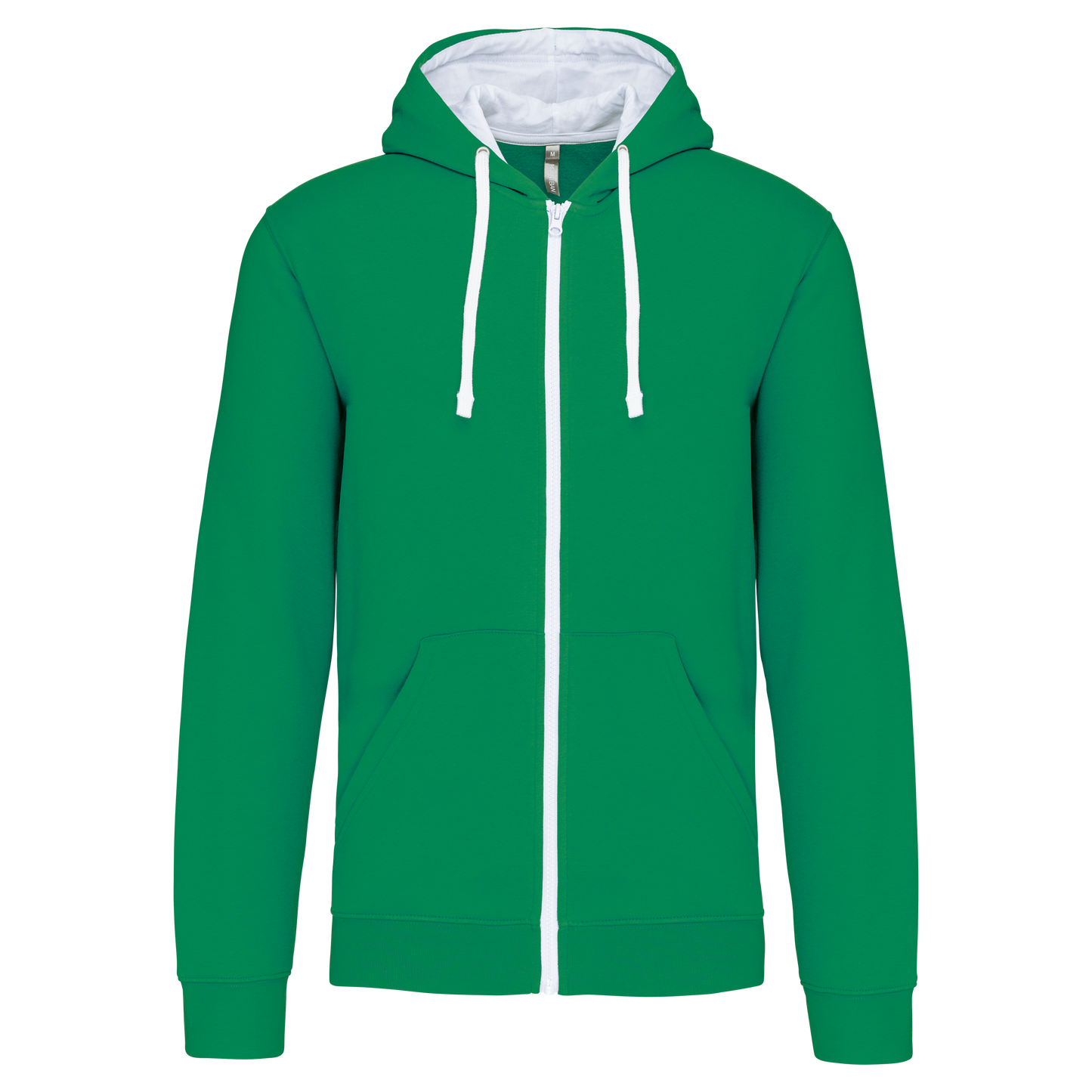 Sudadera cremallera contraste adulto