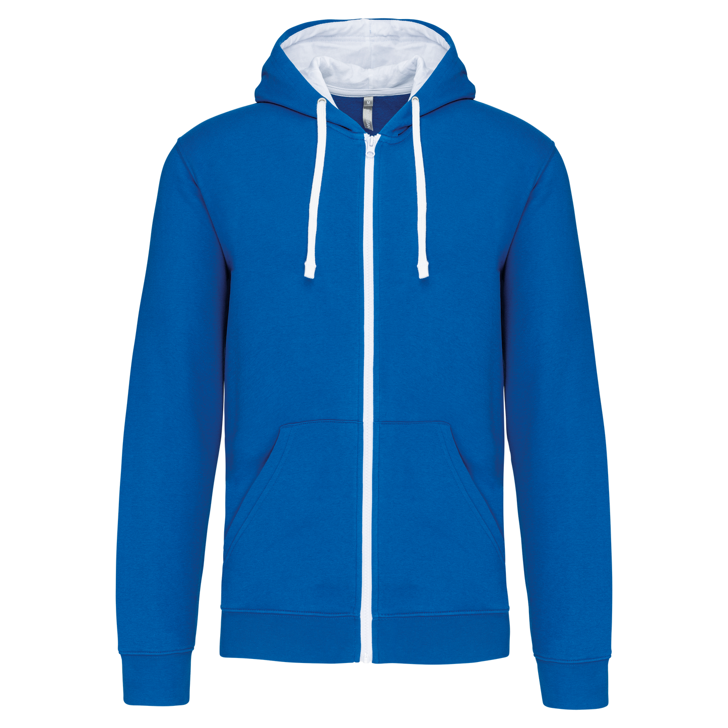 Sudadera cremallera contraste adulto