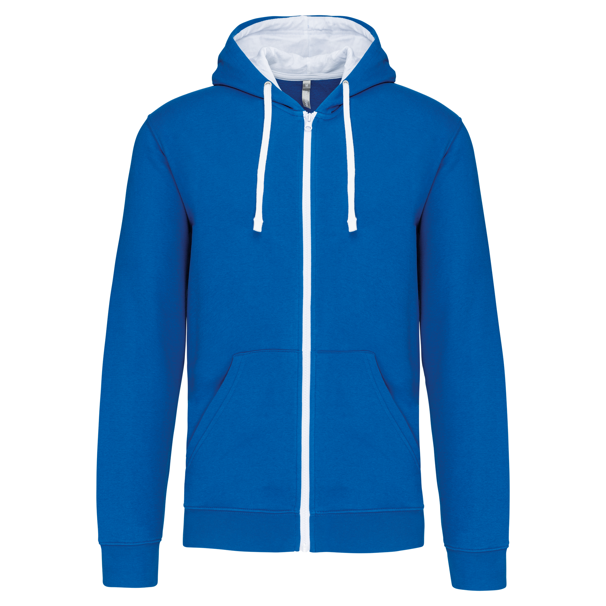 Sudadera capucha y cremallera contrastada