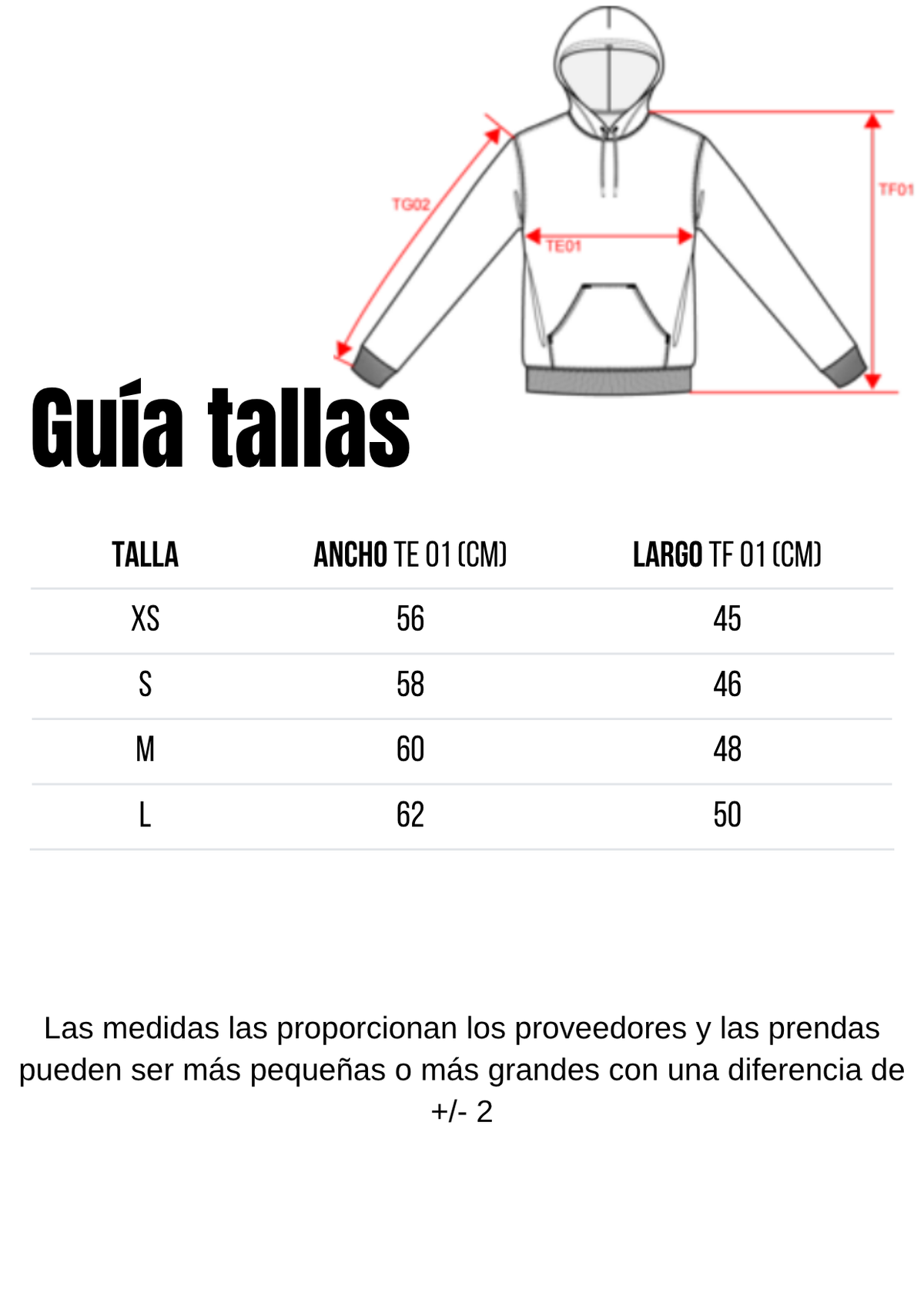 Guía de tallas