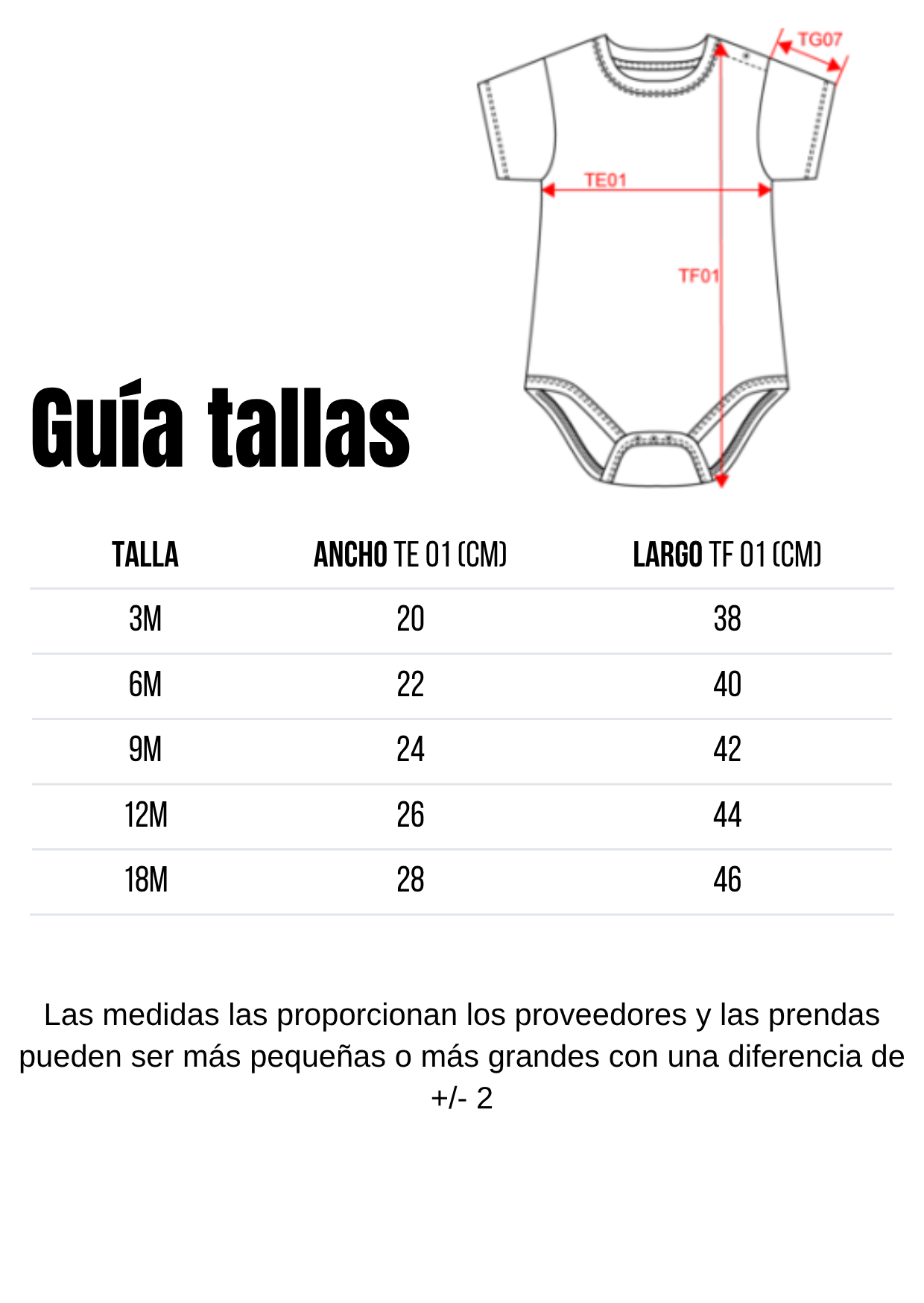 Guía de tallas