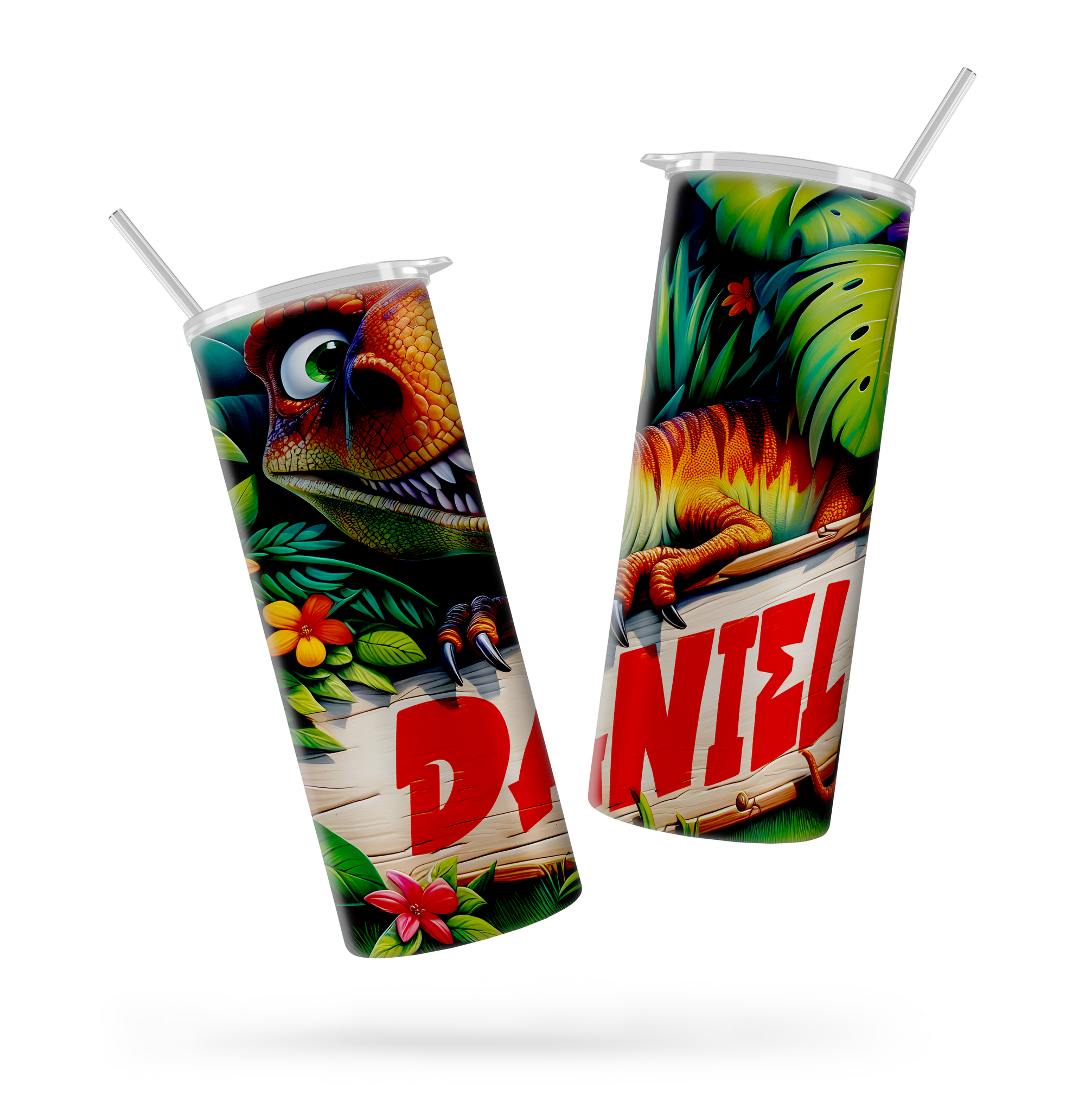 Tumbler Dino + nombre
