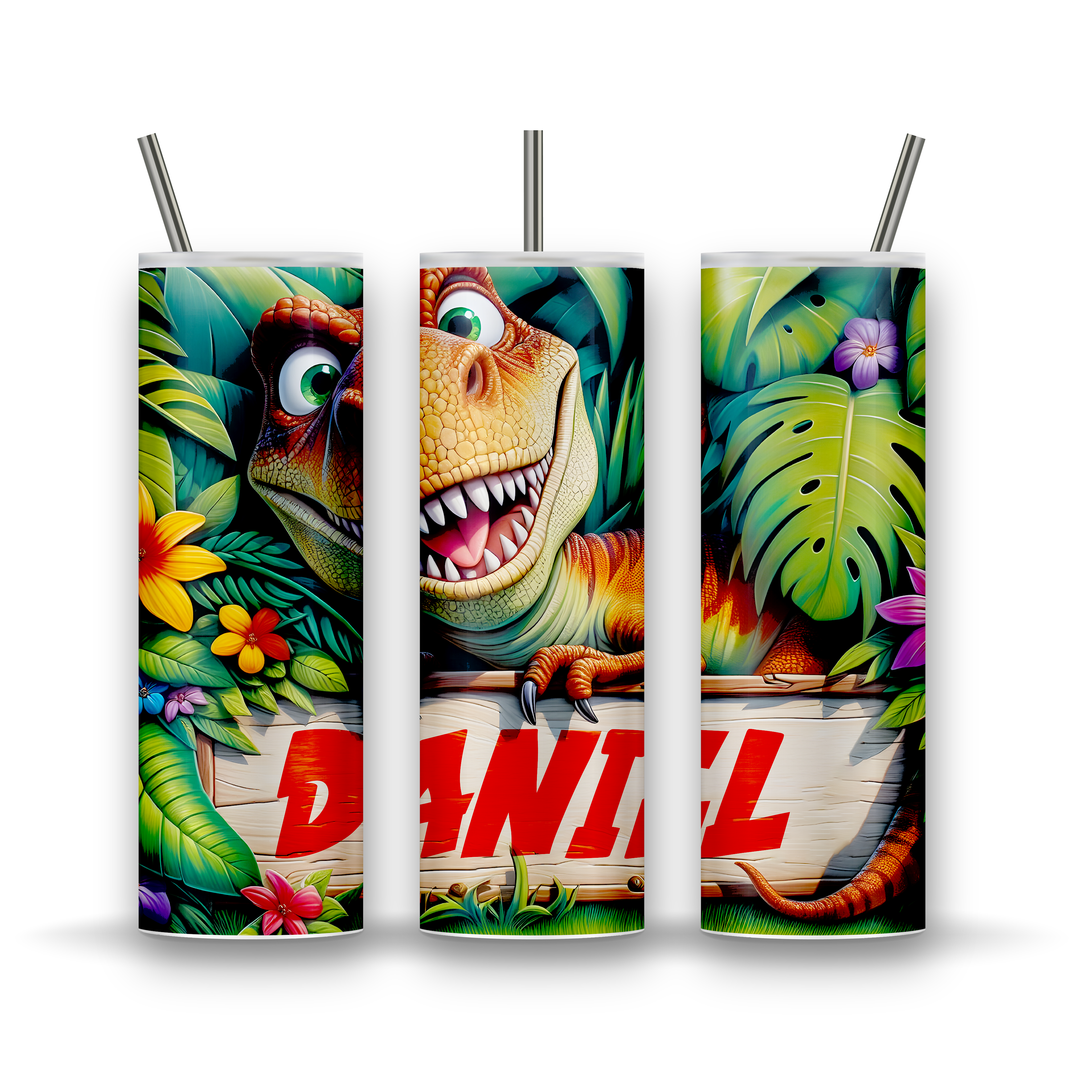 Tumbler Dino + nombre