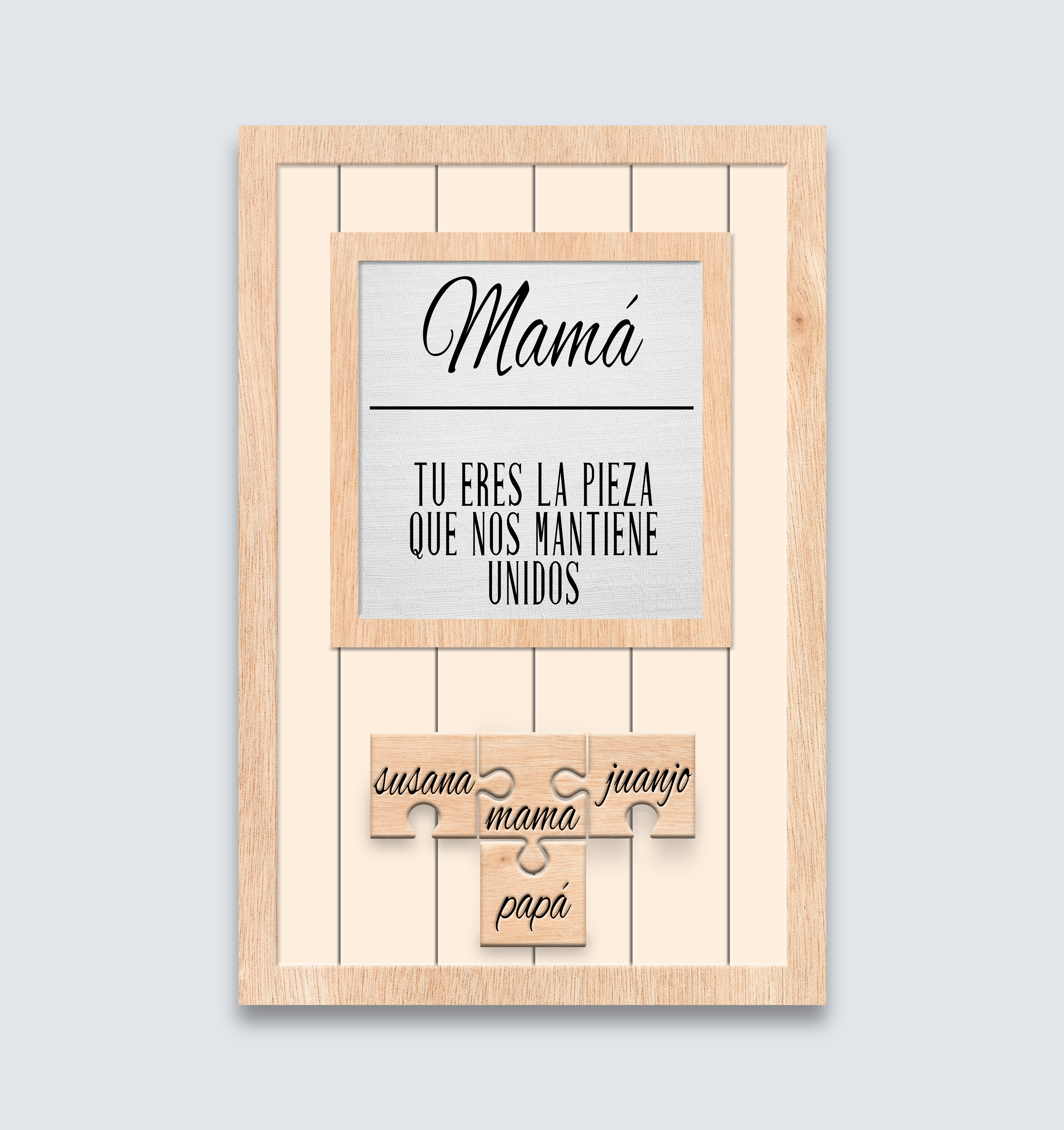 Placa puzzle mamá