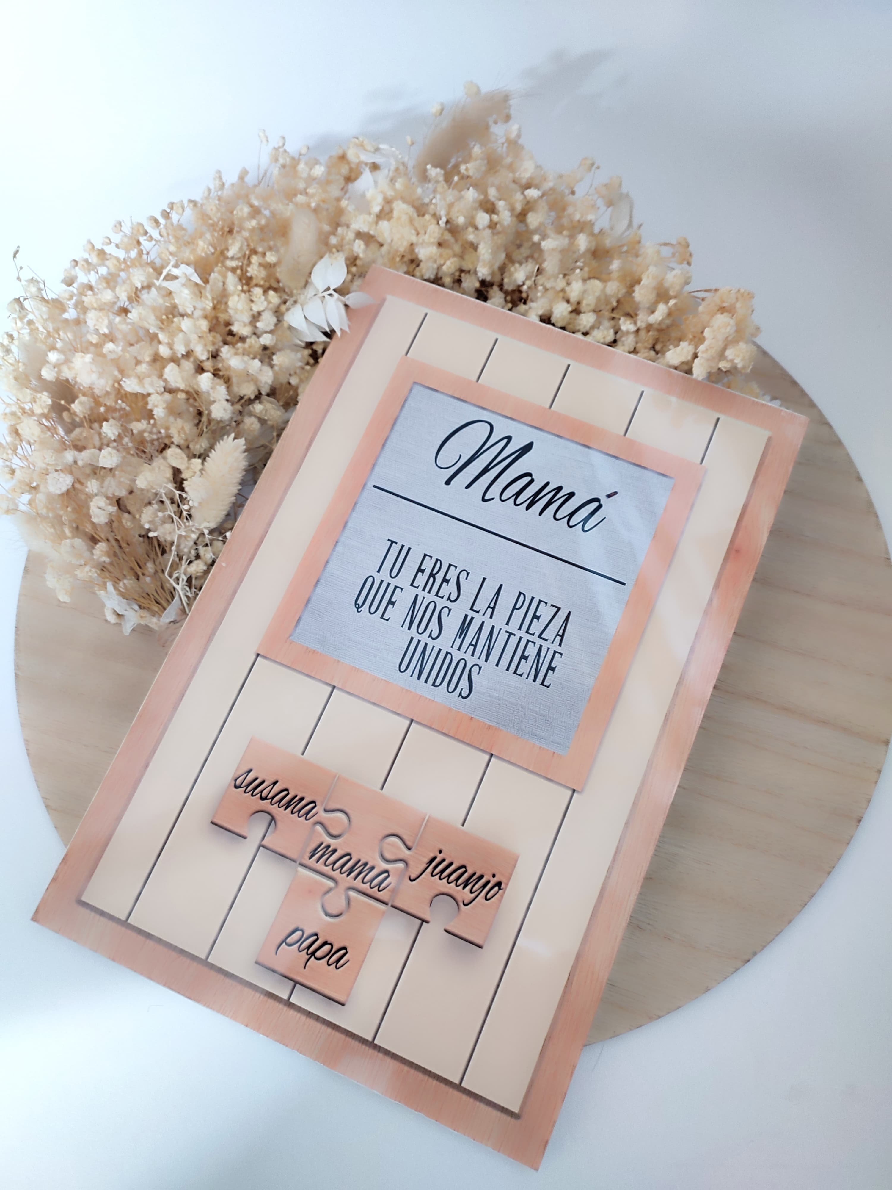 Placa puzzle mamá