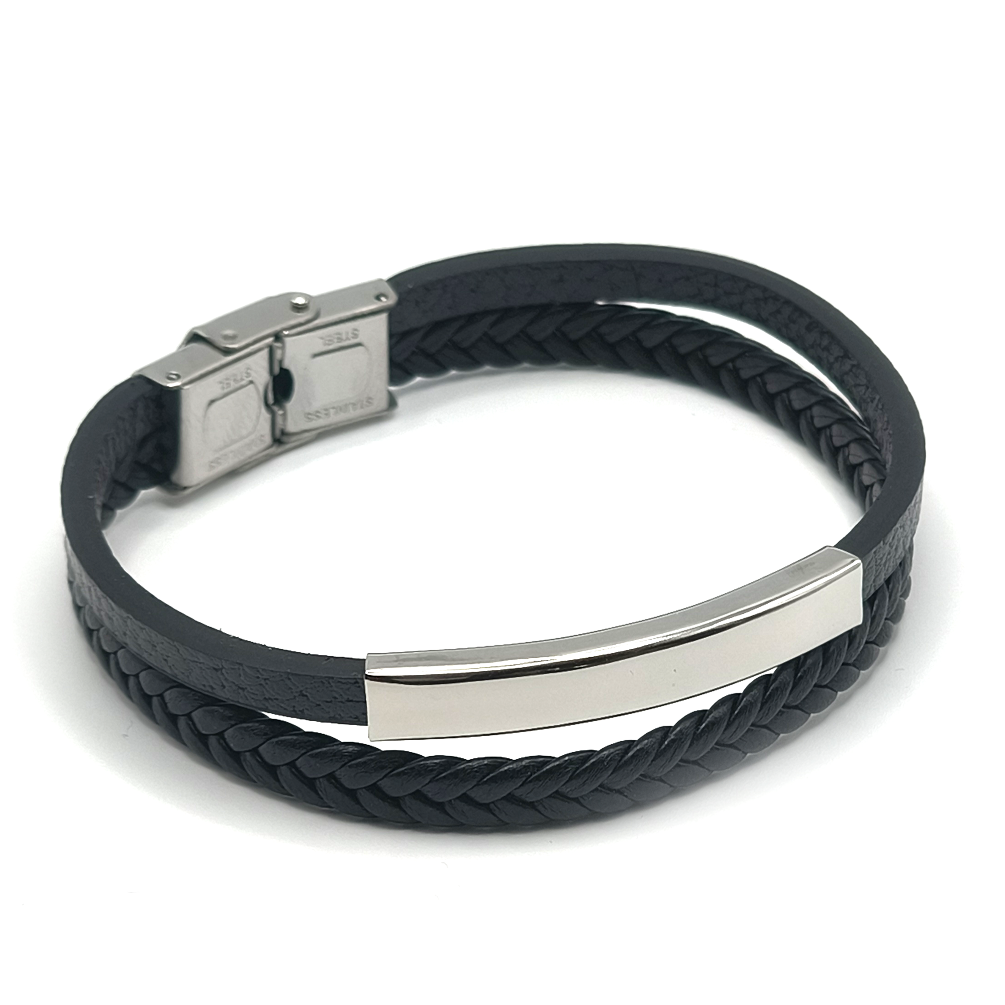 Pulsera cuero pu doble reproductor