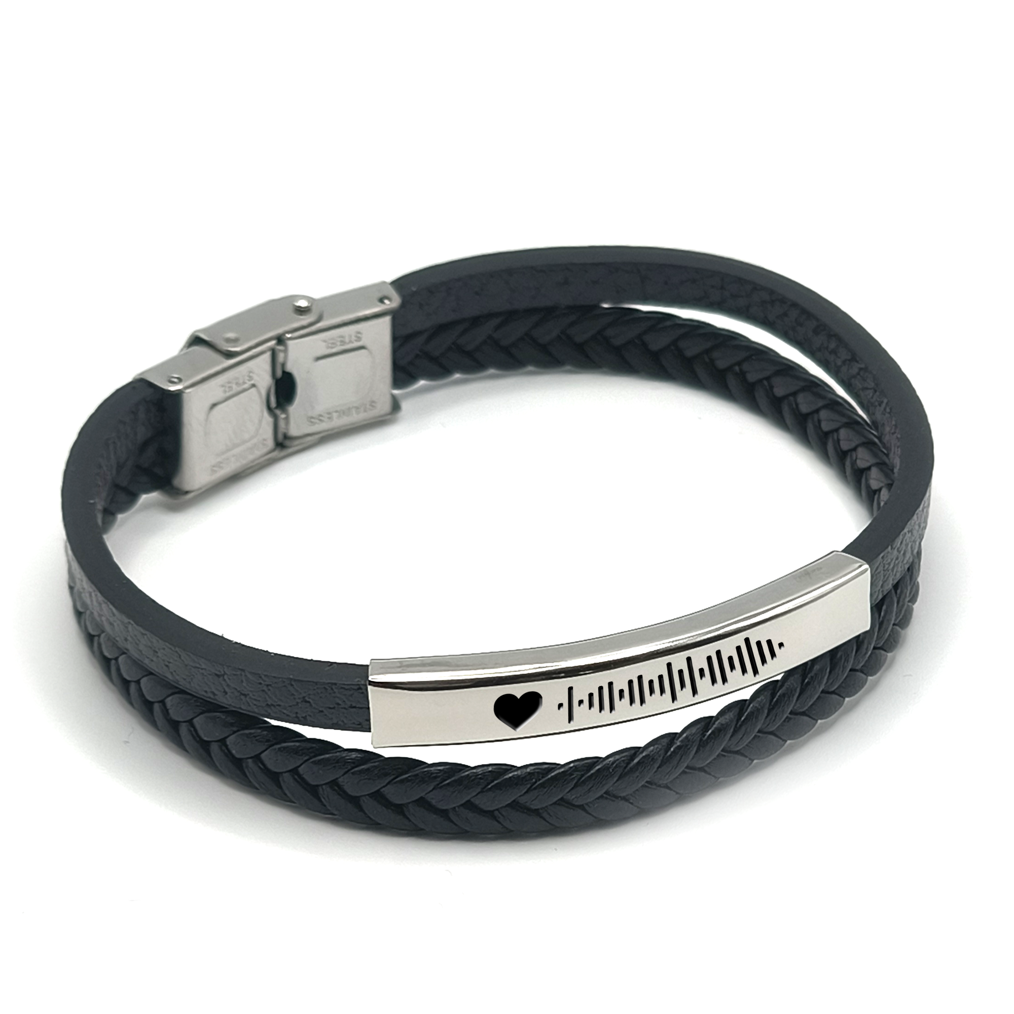 Pulsera cuero pu doble reproductor