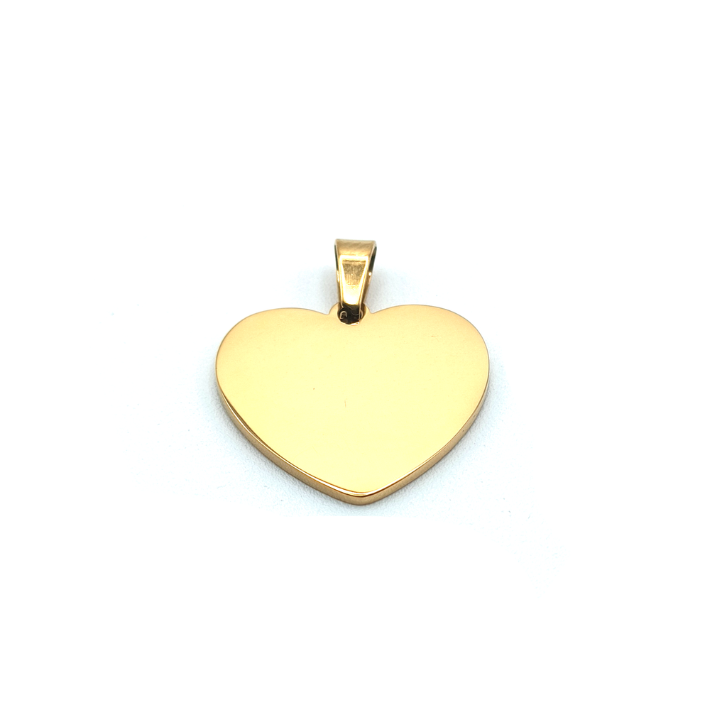 Colgante corazón dorado con imagen