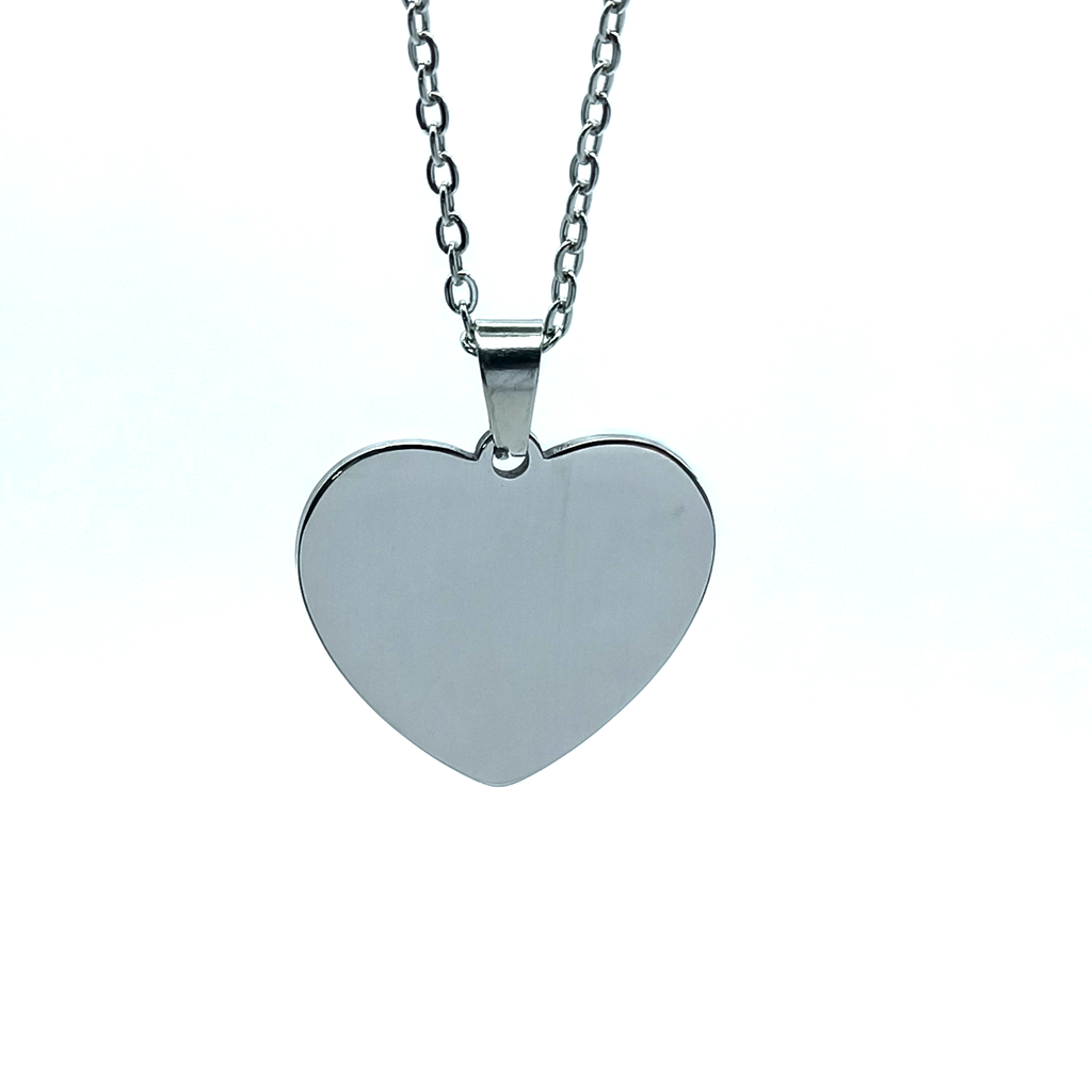 Colgante corazón plateado con imagen