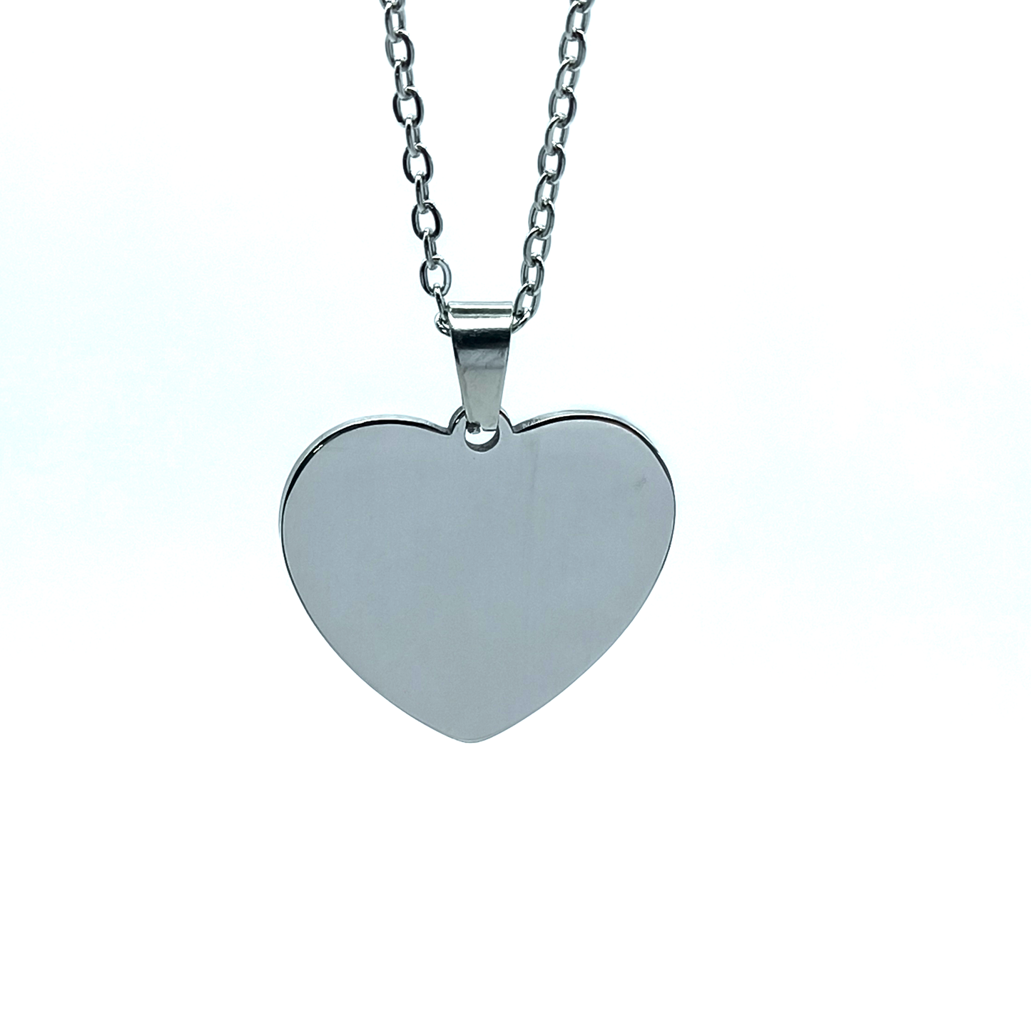Colgante corazón plateado con imagen