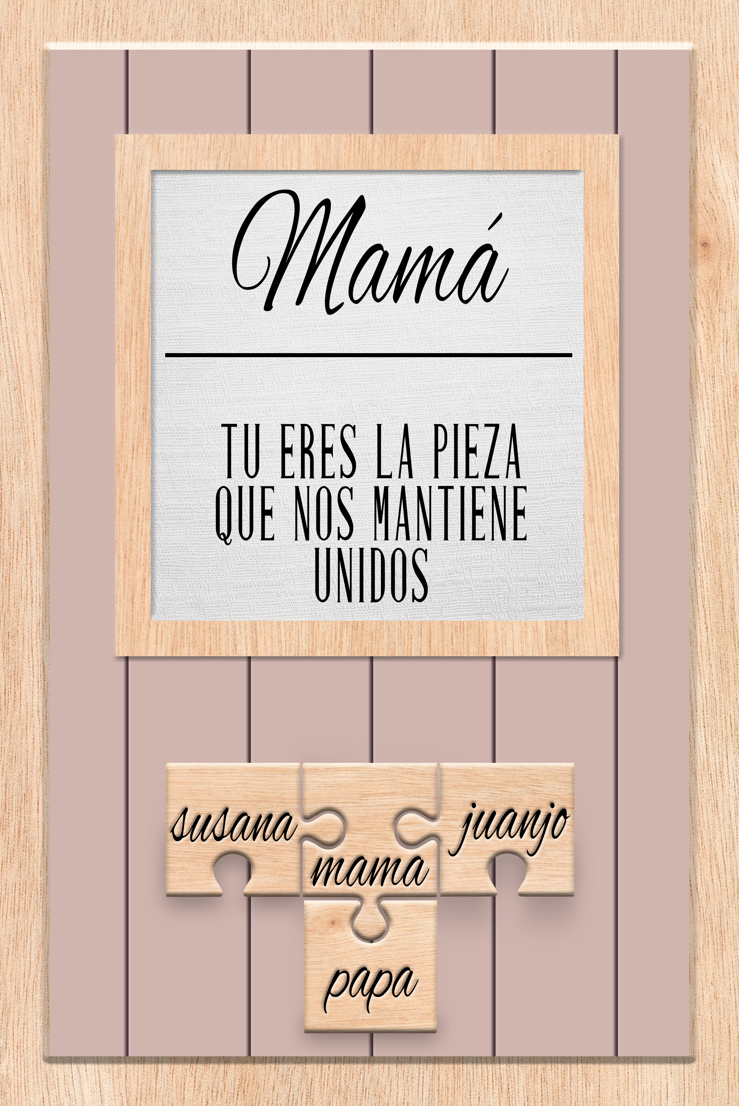 Placa puzzle mamá