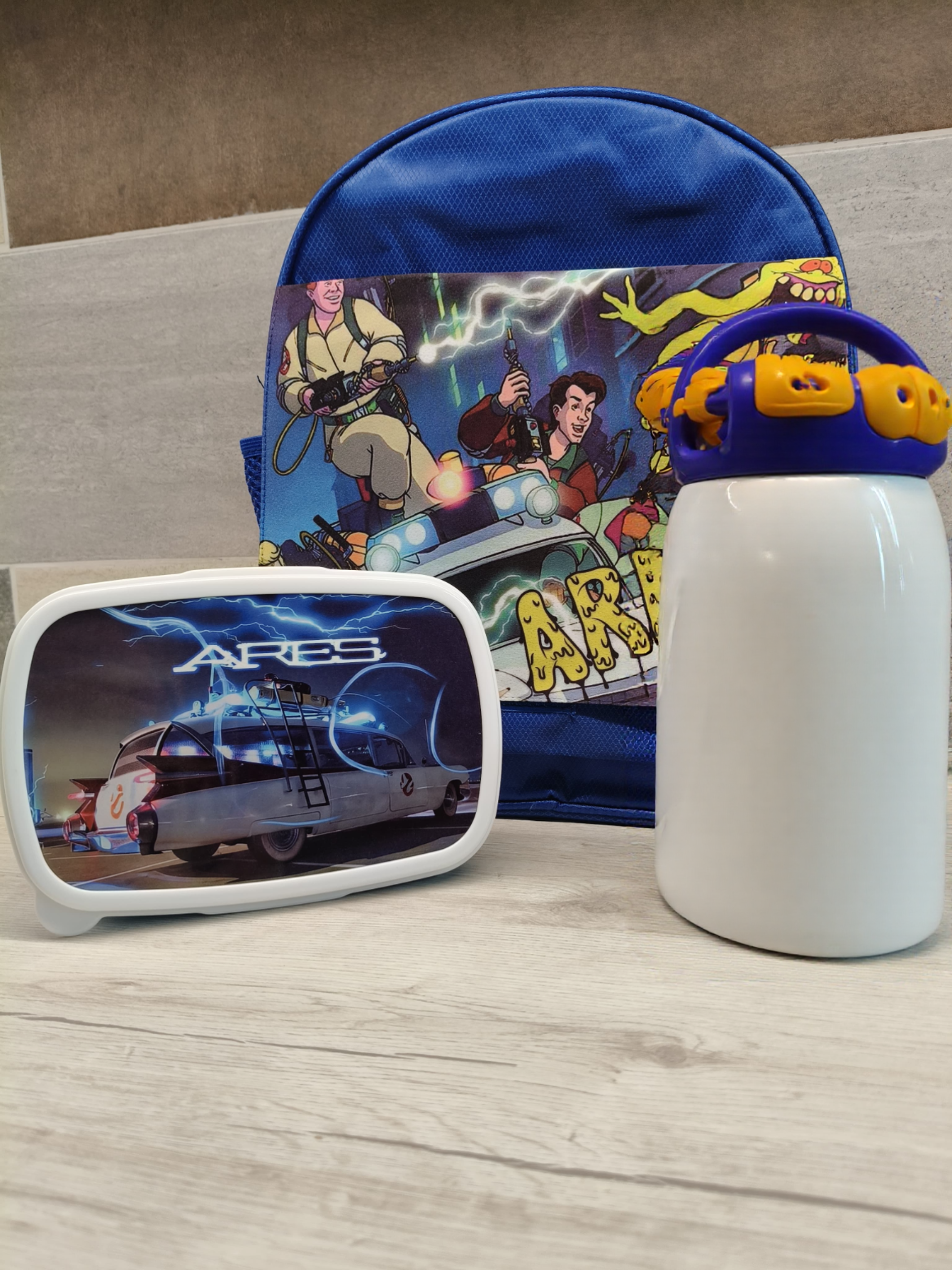 Conjunto cole botella acero