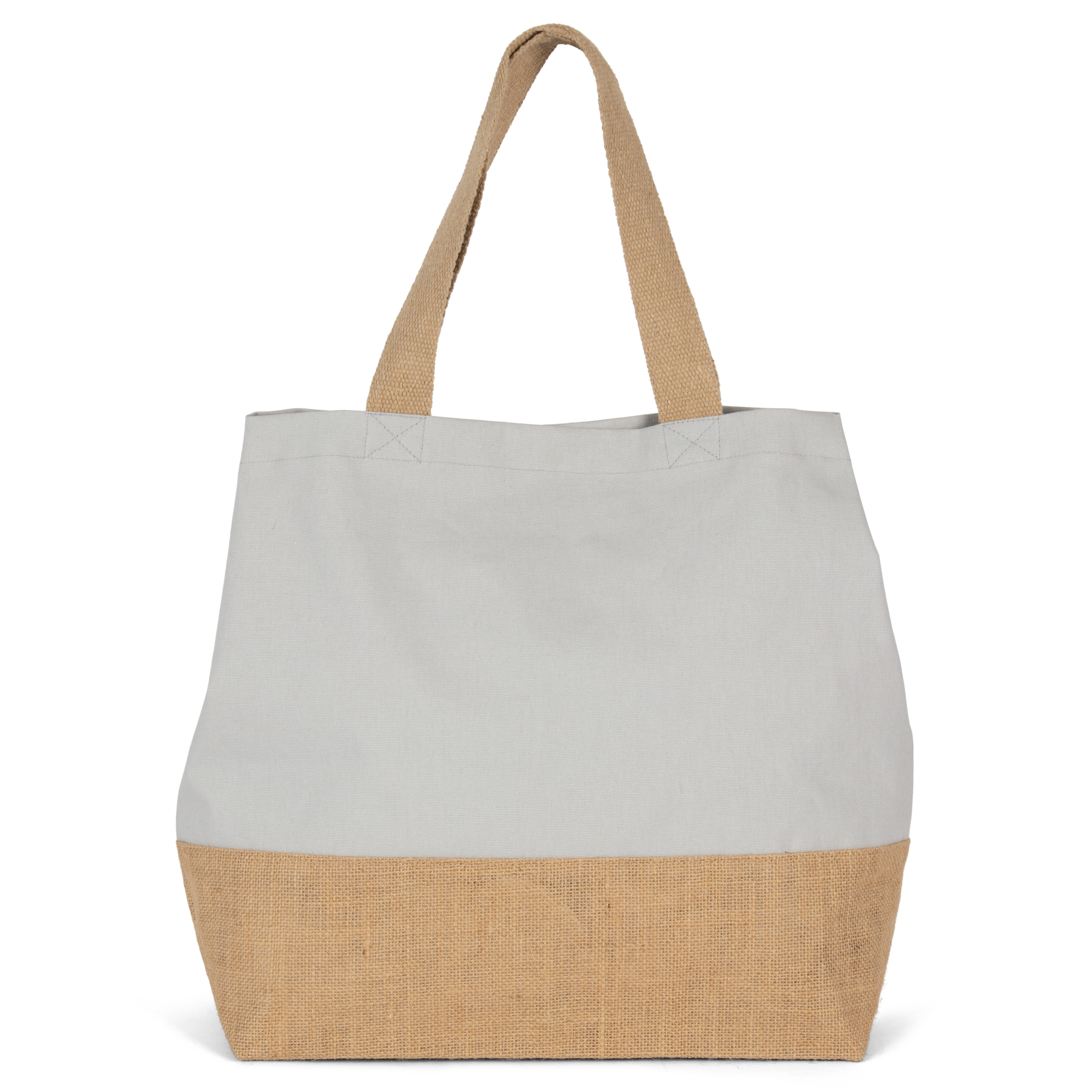 Bolsa shopper de yute & algodón