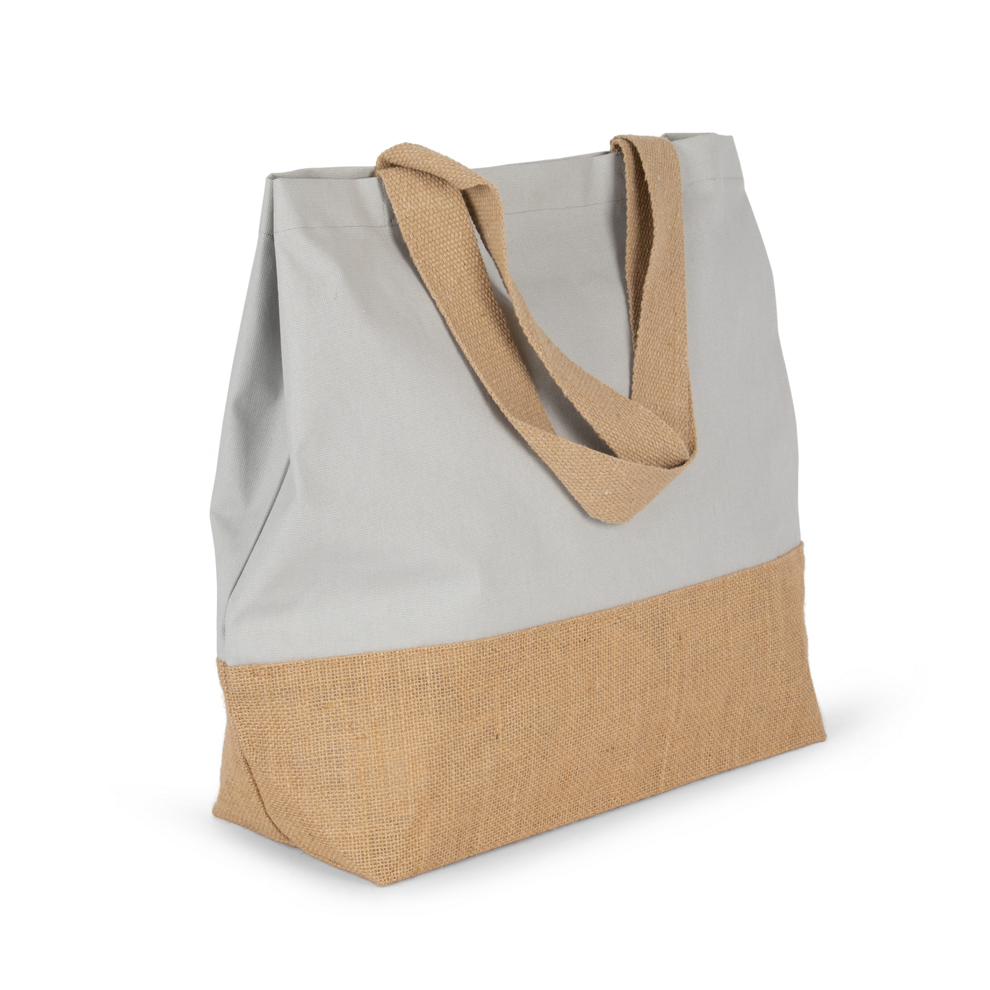 Bolsa shopper de yute & algodón