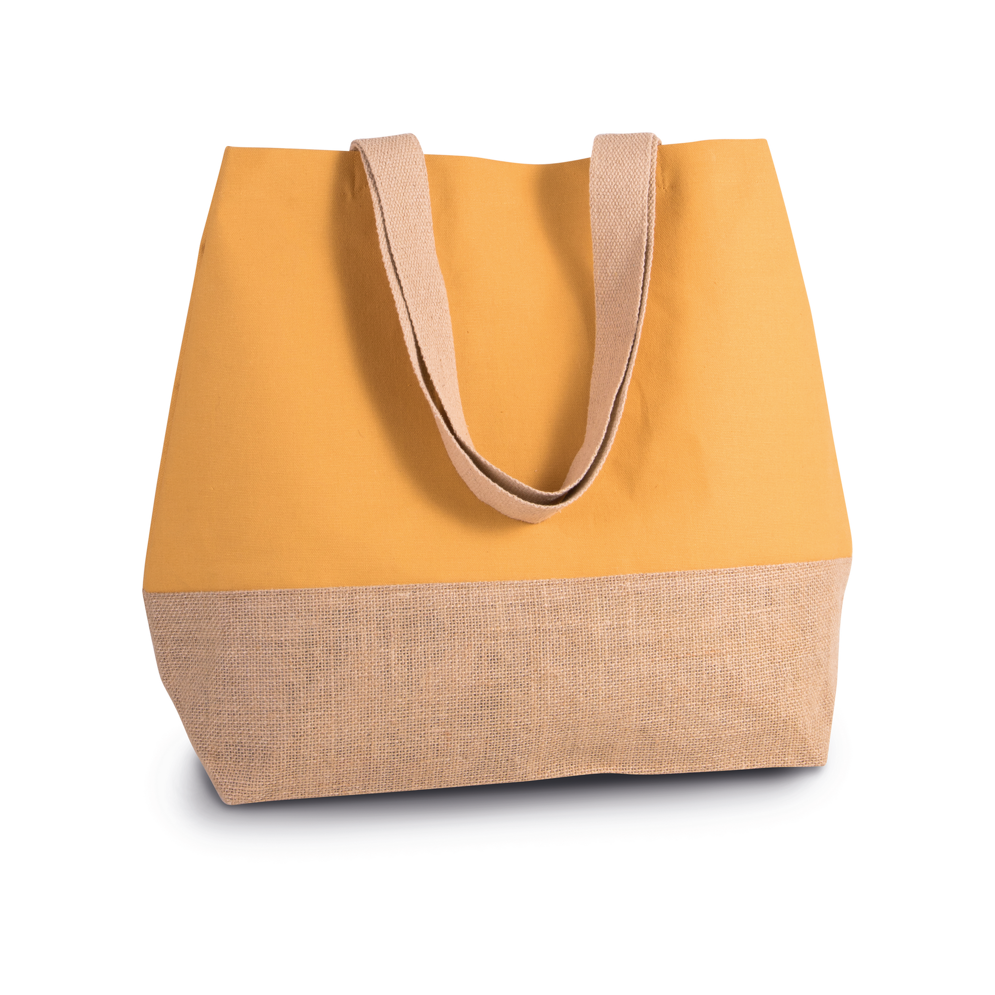 Bolsa shopper de yute & algodón