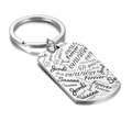 Llavero placa militar collage Plateado