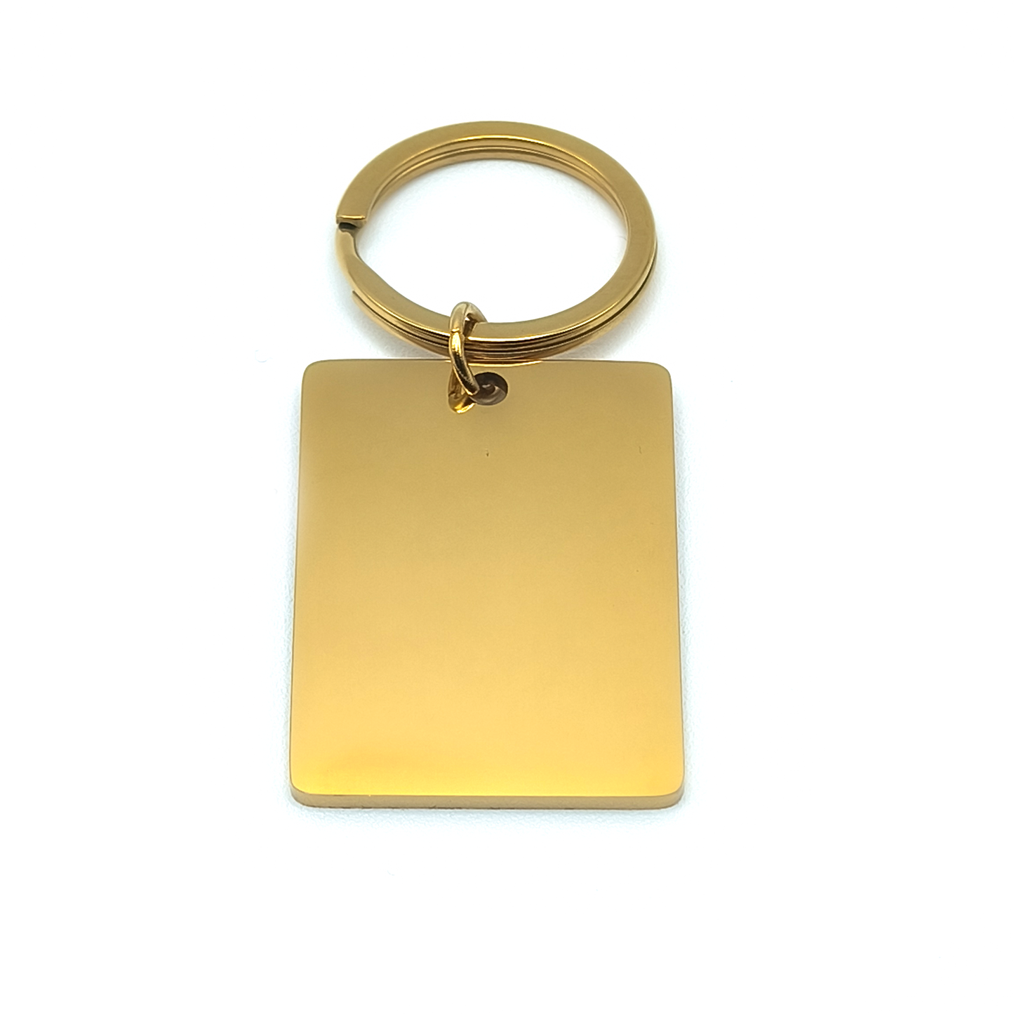 Llavero rectangular imagen dorado