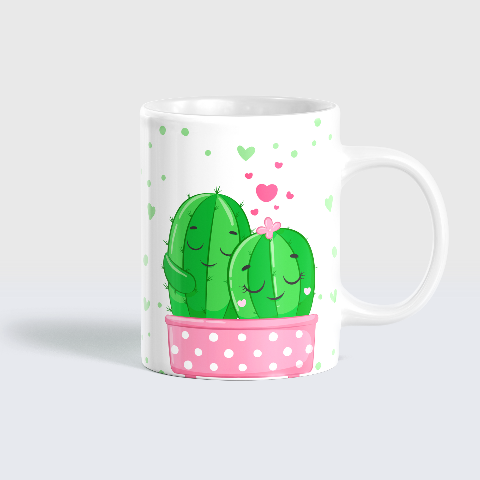 Taza love you pareja cactus