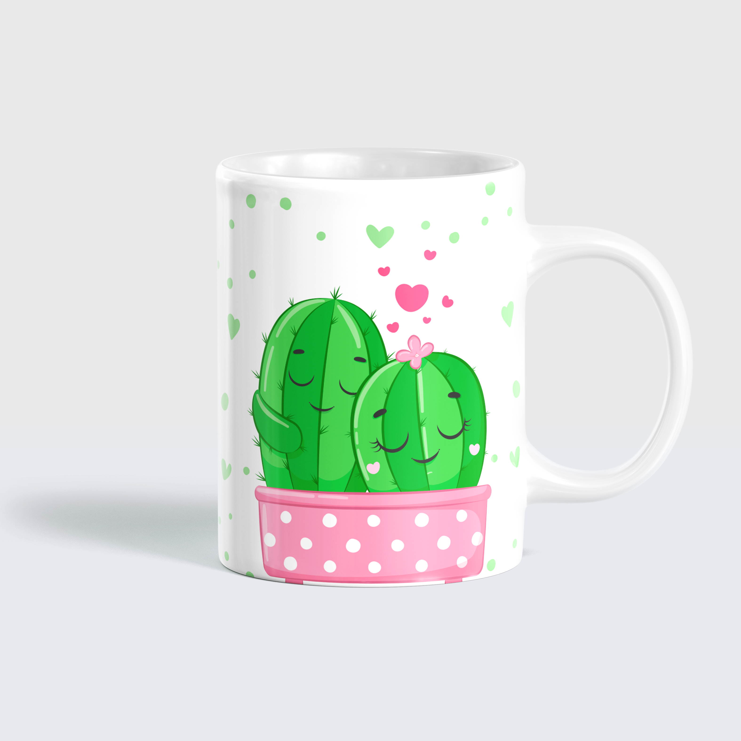 Taza love you pareja cactus