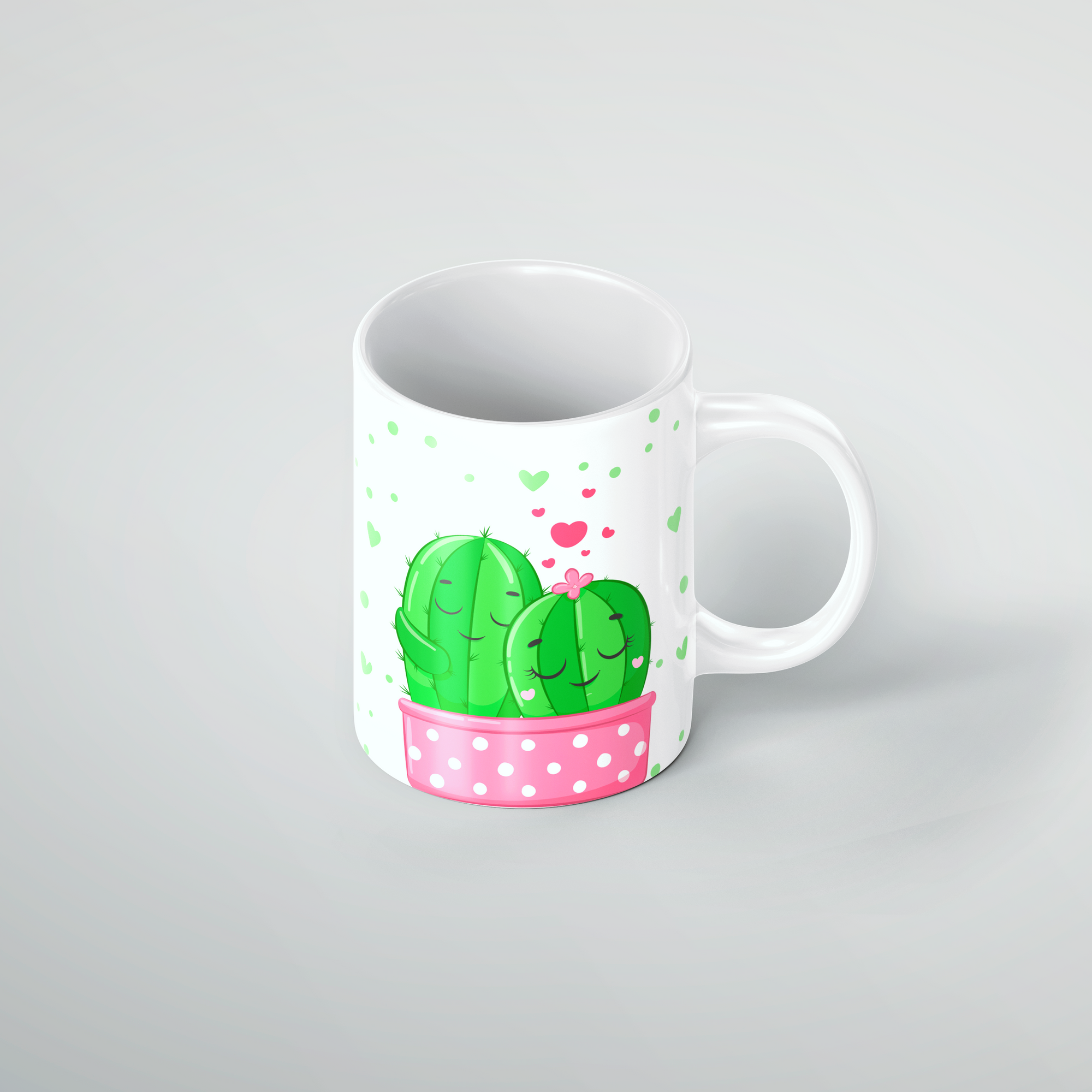 Taza love you pareja cactus