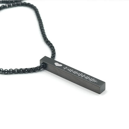 Colgante lingote fino negro código reproductor